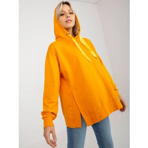 Dark yellow hoodie with slits