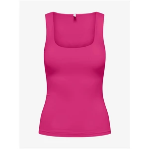 Dark pink women's basic tank top ONLY Ea - Women