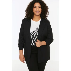 Trendyol Curve Black Collar Detailed Jacket