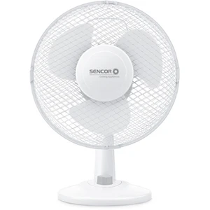 Ventilátor stolový Sencor SFE 2327WH biely... Průměr 23 cm, ochrana přehřátí, 2 rychlosti, příkon 30 W.