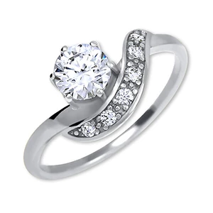 Brilio Silver Stříbrný zásnubní prsten 426 001 00534 04 50 mm