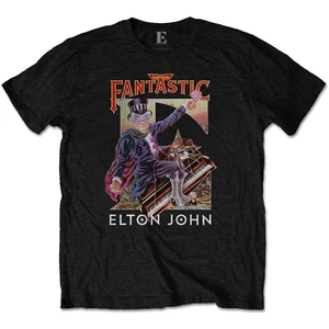 Elton John Maglietta Captain Fantastic Grafica-Nero S