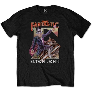 Elton John Koszulka Captain Fantastic Czarny-Graficzny S