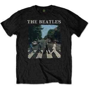 The Beatles Maglietta Abbey Road & Logo Grafica-Nero XL