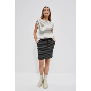 Cotton skirt with stripes