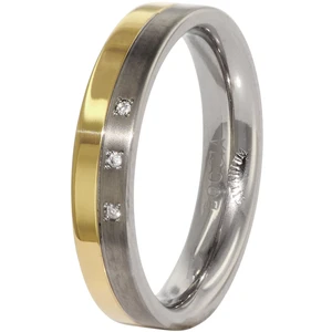 Boccia Titanium Snubní titanový prsten s diamanty 0129-04 59 mm