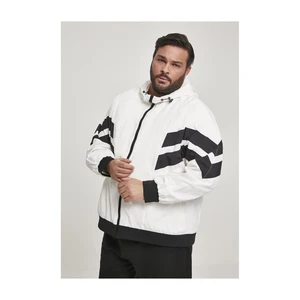 Crinkle Panel Track Jacket wht/blk