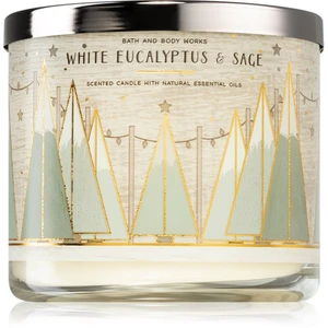 Bath & Body Works White Eucalyptus & Sage vonná svíčka 411 g