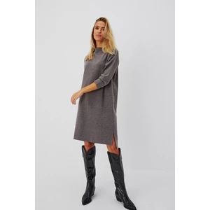 Plain knit dress - graphite