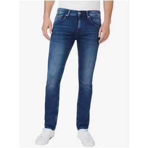 Dark Blue Men's Slim Fit Jeans Pants Track - Men