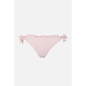 Trendyol Powder Textured Gingham Bikini Bottoms