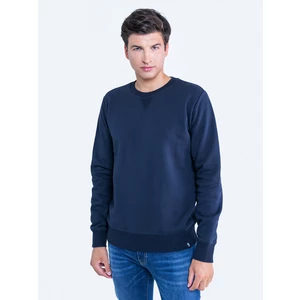 Big Star Man's Sweatshirt Sweat 171492 Blue Knitted-403