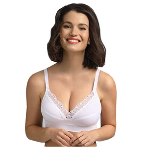 PLAYTEX ORGANIC COTTON SOFT CUP BRA - Dámska nevystužená podprsenka z bio bavlny - biela