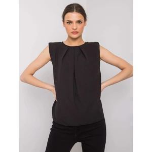 RUE PARIS Black women's blouse