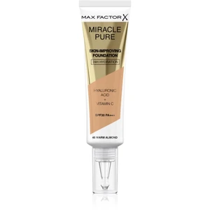 Max Factor Miracle Pure Skin 45 Warm Almond podkład o przedłużonej trwałości o działaniu nawilżającym 30 ml