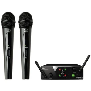 AKG WMS40 Mini Dual Vocal Zestaw bezprzewodowy US25A: 537.500MHz + US25C: 539.300MHz