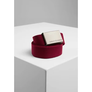 Burgundy canvas belts