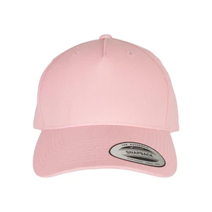 YP CLASSICS 5-PANEL PREMIUM COVERED CAP Visor SNAPBACK CAP prism pink