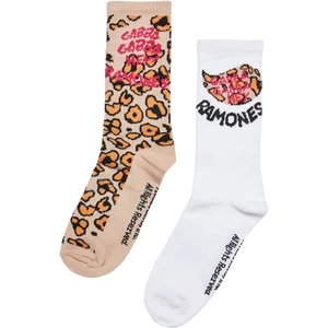 Ramones Leo Socks 2-Pack leo aop/offwhite