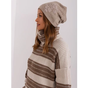 Dark beige women's winter hat