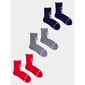 Yoclub Kids's Christmas Socks 3-Pack SKA-X048U-AA00