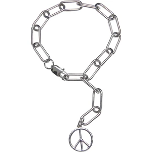 Y Chain Peace Bracelet - Silver Color