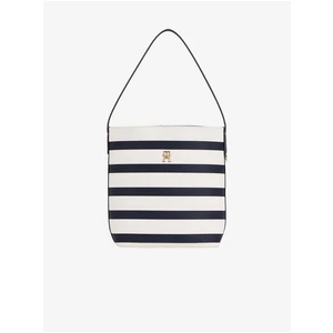 Blue and Cream Ladies Striped Handbag Tommy Hilfiger - Women