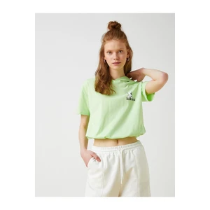 Koton Women's Green/Mint T-Shirt