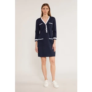 MONNARI Woman's Dresses Dress With A Straight Cut Navy Blue