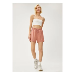 Koton Bound Waist Standard Women's Dry Rose Shorts 3sak70005ek