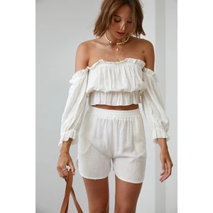 Women's summer set blouse and shorts ekri