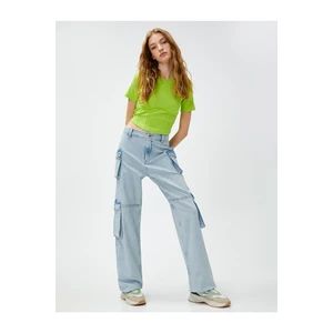 Koton High Waist Cargo Jeans - Bianca Jeans