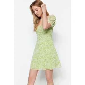 Trendyol Green Balloon Sleeve Dress