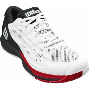 Wilson Rush Pro Ace Mens Tennis Shoe White/Black/Poppy Red 43 1/3 Férfi tenisz cipők