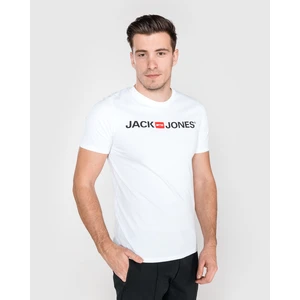 Jack&Jones Pánske tričko JJECORP 12137126 White XXL