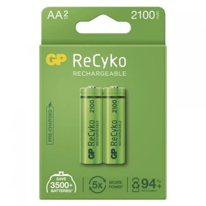 Nabíjecí baterie, nabíječky nabíjecí baterie gp b2121 recyko, 2100mah, aa, 2ks