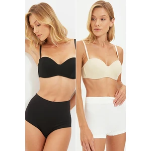 Trendyol Black-Skin Unfilled Balconette 2-Pack Bra