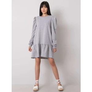 Gray melange sweatshirt dress