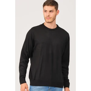 V0091 DEWBERRY MALE BATTAL OVERSIZE SWEATER-BLACK