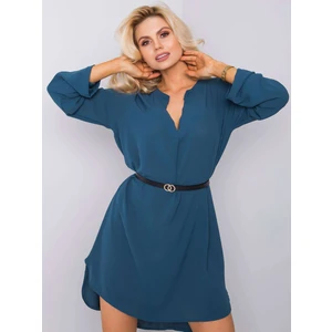 Women's marine dress with a belt