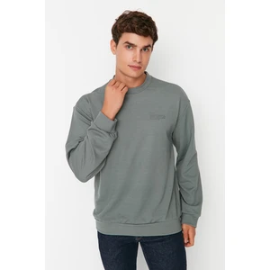 Trendyol Sweatshirt - Green - Relaxed fit