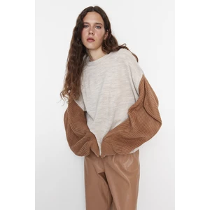 Trendyol Sweater - Beige - Regular fit