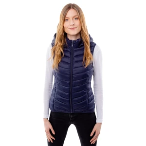 Women's quilted vest GLANO - dark blue