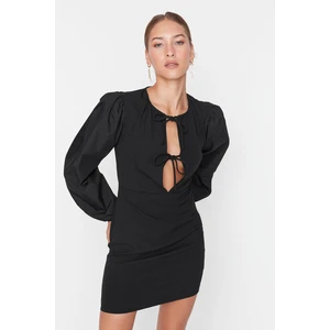 Trendyol Black Poplin Woven Dress