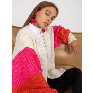 Ecru overszie cardigan with the addition of OH BELLA wool