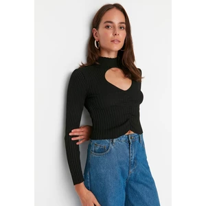 Trendyol Sweater - Black - Slim Fit