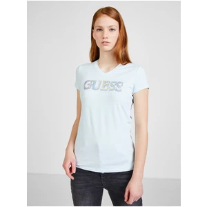 Light Blue Women's T-Shirt Guess - Women