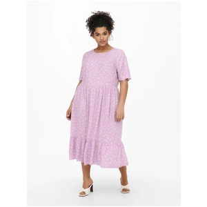 Pink Floral Dress ONLY CARMAKOMA Megan - Women