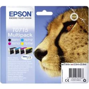 Epson T0715 azurová/purpurová/žlutá/černá (cyan/magenta/yellow/black) originální cartridge