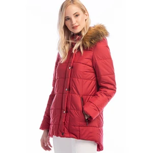 Z6581 DEWBERRY WOMEN'S COAT-RED